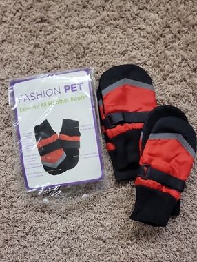 Fashion Pet Red & Black All-Weather Dog Boots